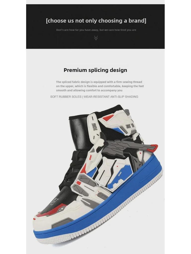 Freedom Gundam Limited Edition High Top Sneakers - Lässige Basketball-Modeschuhe für Herren im Paar-Stil