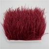8-10cm Ostrich Feather Trims for Needlework and Handicraft Black Plume Skirt Decoration Natural Feathers Ribbon Fringe