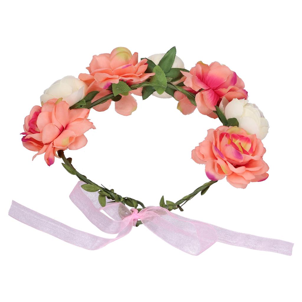   Flower Wreath Headband Floral Garland Headpiece Artificial Floral Crown for Women