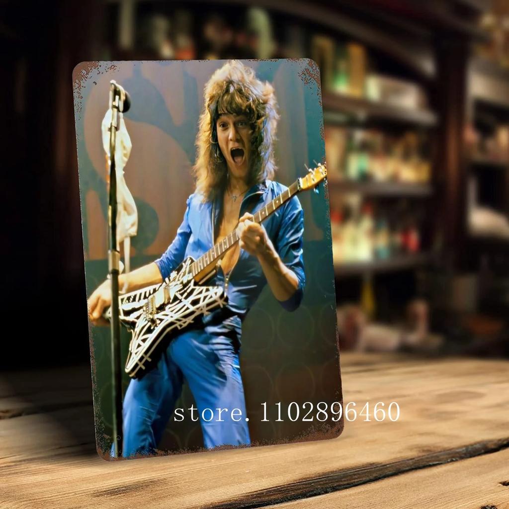 Van Halen Metal Plaques & Signs Wall Decor Vintage Tin Signs Captain Metal Poster Decor for Bar Pub Club Wall Decoration