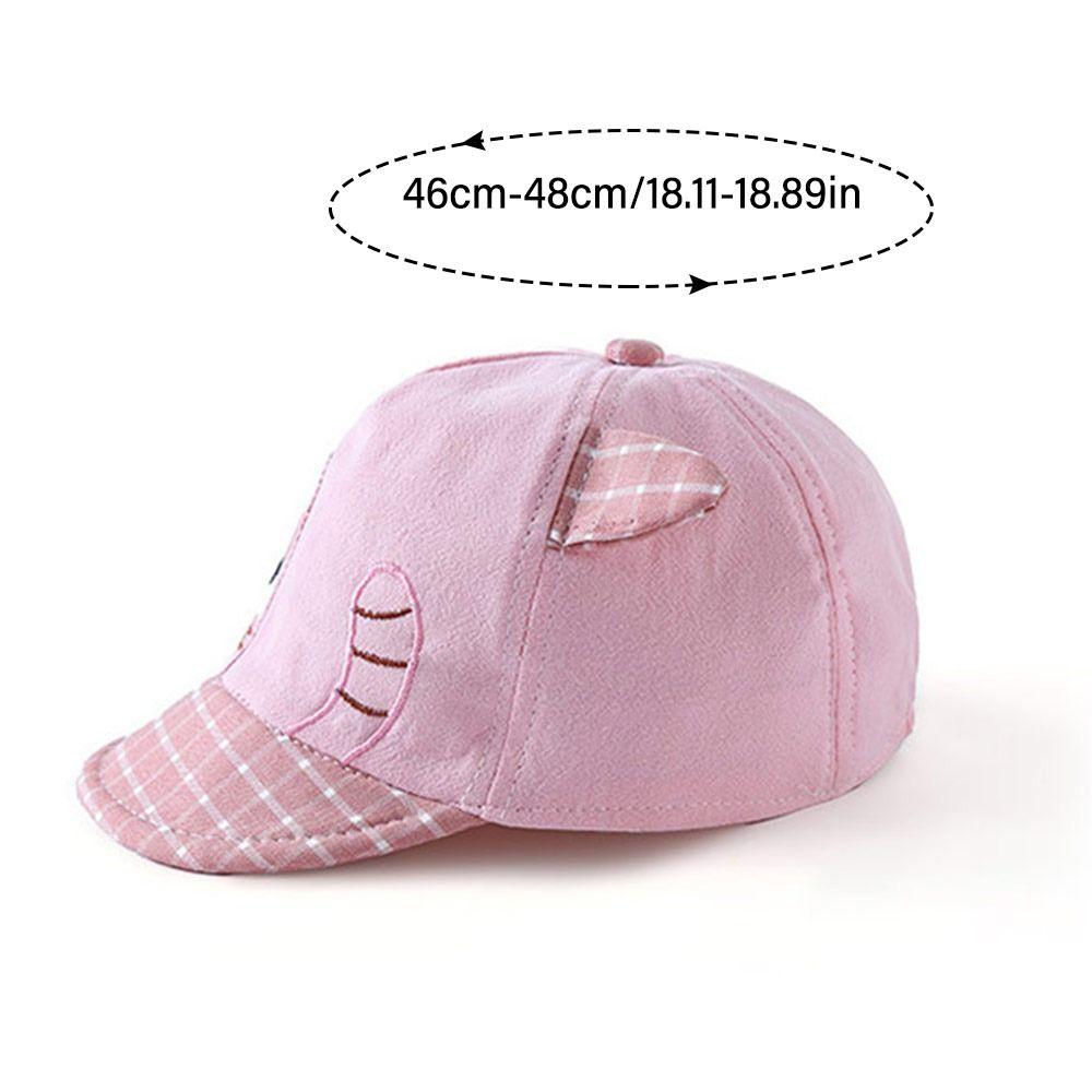 Cartoon Cat Pattern Boys Grils Hats Soft Children Peaked Caps Baby Baseball Cap