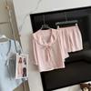 Court Girl Sweet French Ice Silk Satin Summer Ice Silk Lace Loungewear Short Sleeves Shorts Pajama Set