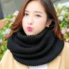 Women's Korean Style Solid Color Knit Wool Pullover Scarf - Autumn/Winter 2025