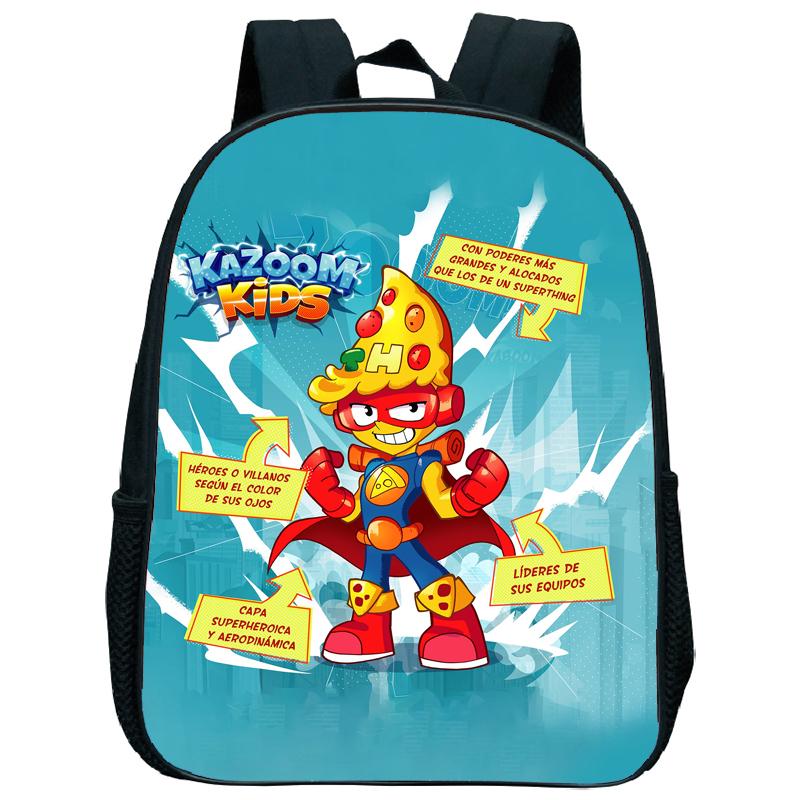 Superzings Kazoom Kids Backpack Children Kindergarten Schoolbag Super Zings 3-5 Years Old Boys Girls Cute Nursery Kids Bag