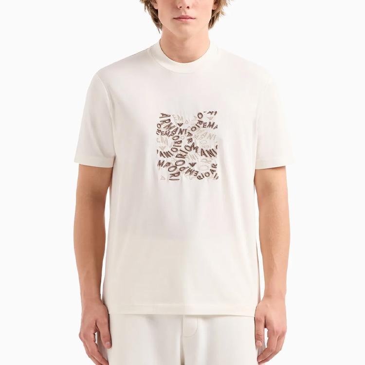 Emporio Armani T Shirt Men's Ivory 3D1TG3-1JPZZ-101A2