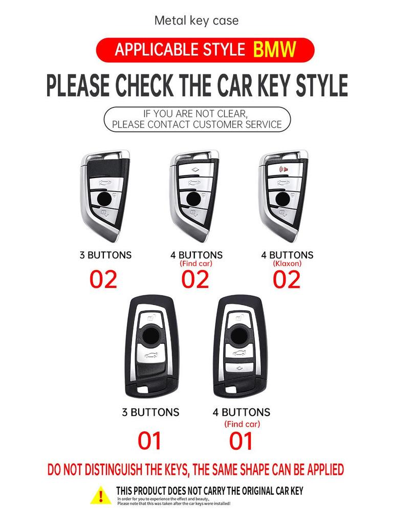 For BMW 3/5/7 Series Key Case - High-End Key Shell for Men & Women