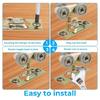 4PCS Sliding Door Mounting Brackets High Strength Metal Construction Hanger Plates for Secure Overhead Track Assembly