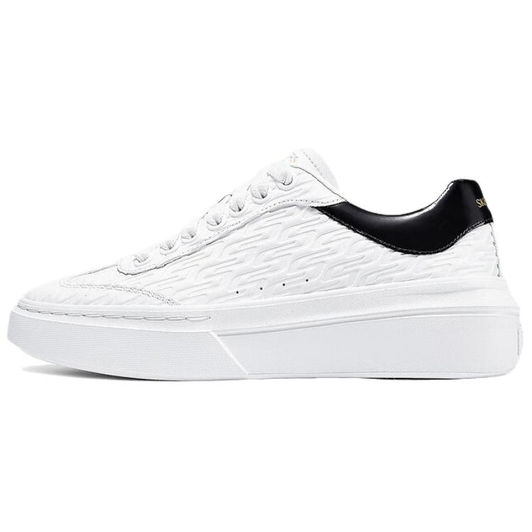 Skechers Court Classics Women White Black Low Top Sneakers 185066-WBK 35.5