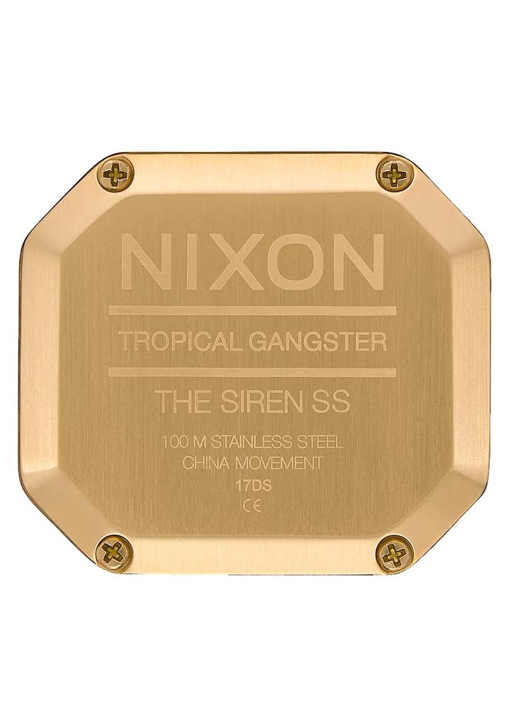Nixon Watch Siren Stainless Steel A1211 Siren SS Wrist Watch Nixon (Black/Gold/White)