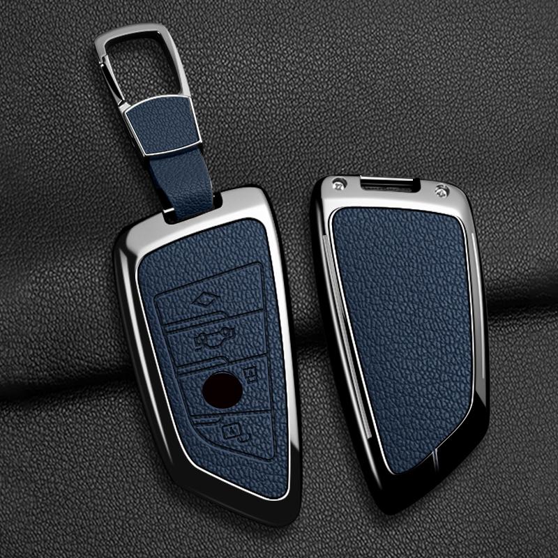 Zinc Alloy Leather Car Key Case For Bmw F20 G20 G30 X1 X3 X4 X5 G05 X6 X7 G11 F15 F16 G01 G02 F48 Keychain Keychain Accessories
