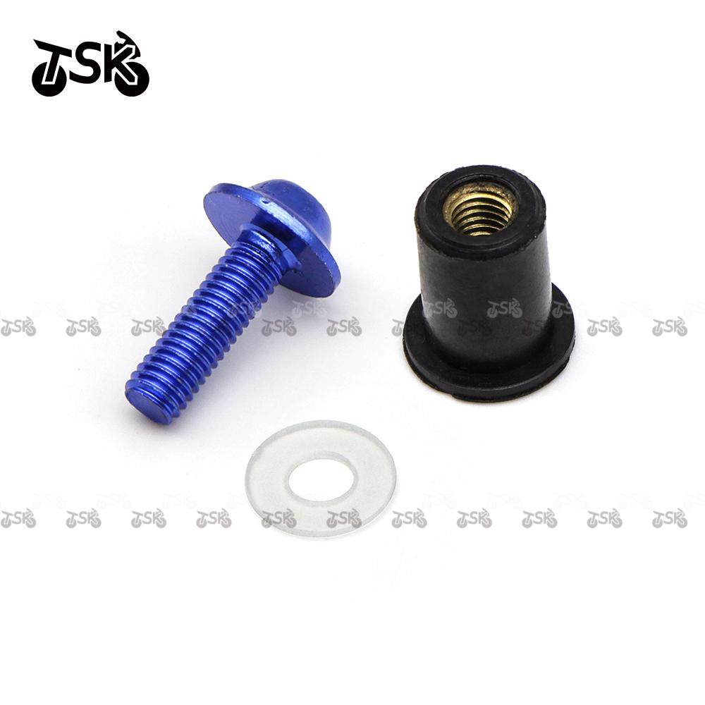 For YAMAHA YZF R1 R6 FZS 1000 YZF-R1 YZF R6 SUZUKI KAWASAKI BMW 10pcs Windshield Screw Nut Sets Windscreen Bolt Kit