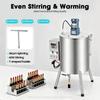 304 Stainless Manual Cream Filling Tank,30L/ 8Gal Heating Mixing Filling Machine With Stirrer,for Dissolve & Fill Creams& Liquid