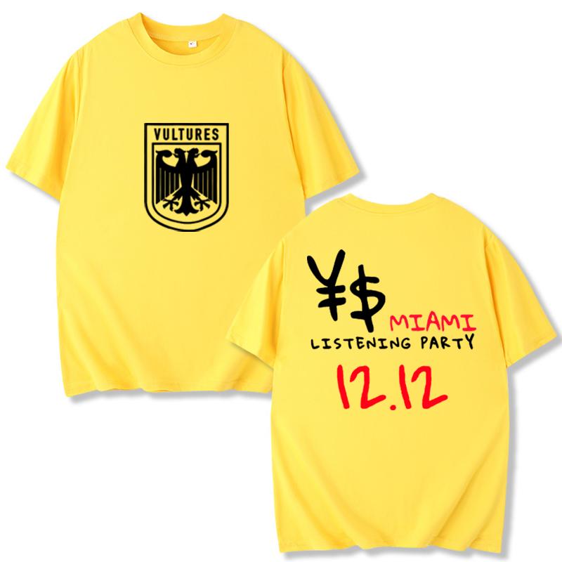 

Футболка Vultures Kanye West Новый Музыкальный Альбом Логотип Мужская Хип-Хоп Панк Футболка Унисекс Ретро Топ с Коротким Рукавом Для Любителей Музыки Traf Лето 4XL