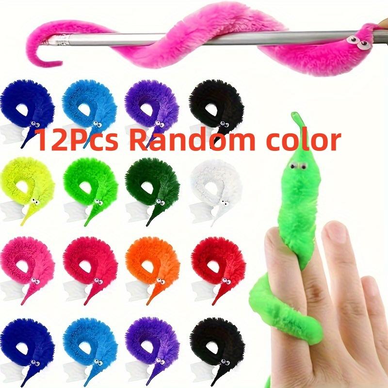 12 шт. Забавный червяк, магический реквизит, игрушки для питомцев для детей, начинающих, извивающийся червяк с невидимой нитью, игры для вечеринок, игрушки-трюки