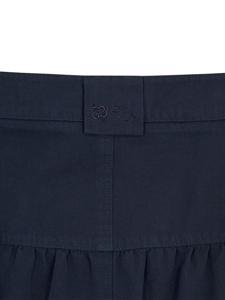 TUOMIO Washed Belt Bag Skirt [Navy]