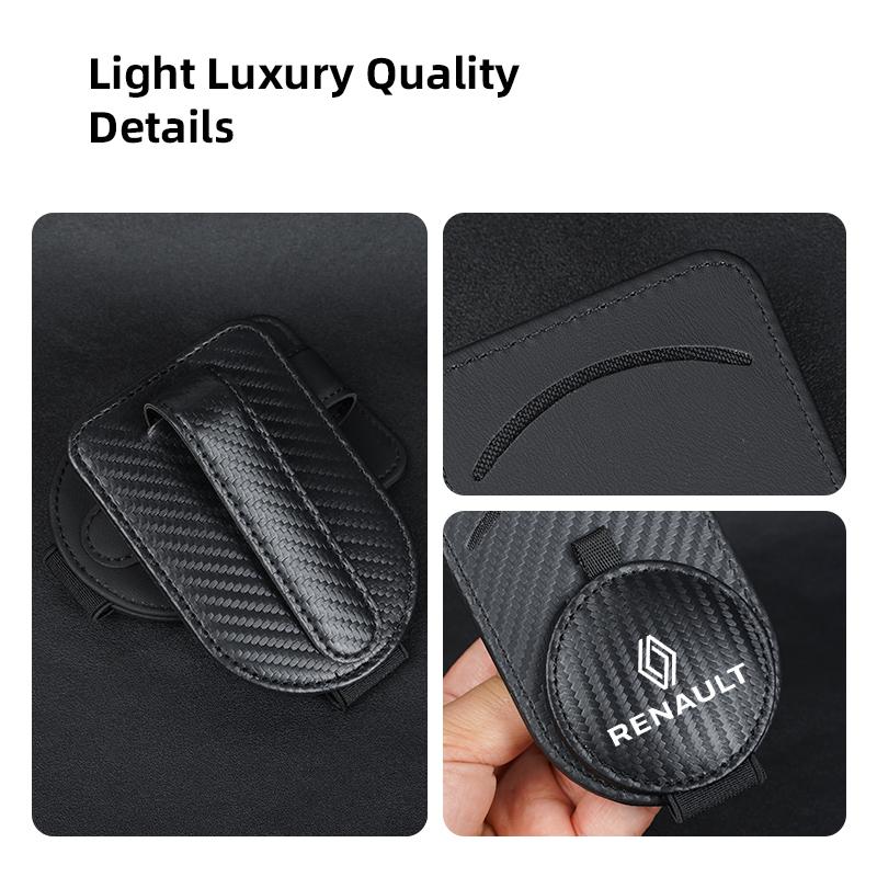 Magnetic Car Sunglasses Holder Sun Visor Glasses Clip For Renault ZOE QM6 Austral Kardian Rafale Kangoo Arkana Clio Kole Keyring Z888