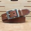 Retro 100% Top Layer Cowhide Hand-sewn Belt Washing Leather Business Casual Belt Creative Design Trendy Men