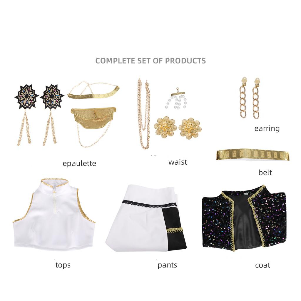 KPop Chasseurs de Démons Costume de Performance de Film Costume Cosplay Costume de Performance de Groupe pour Femmes Jupe Courte