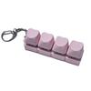 4 Keys Fidget Keychain Key Button Pinch Toy Funny Clicker Toy Pendant  for Adult&Kids