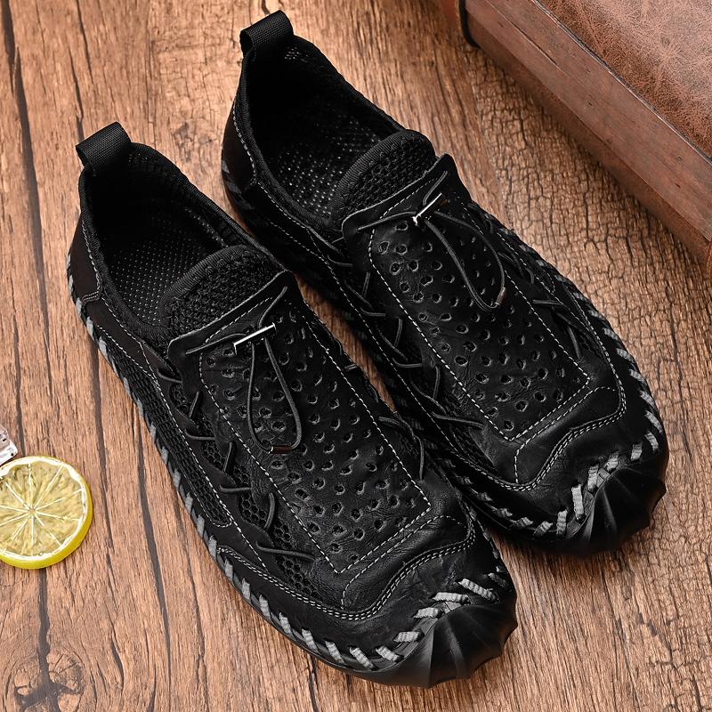 Summer Breathable Outdoor Casual Shoes Men Loafers Antiskid Slip On Walking Shoes Moccasins Man Shoes