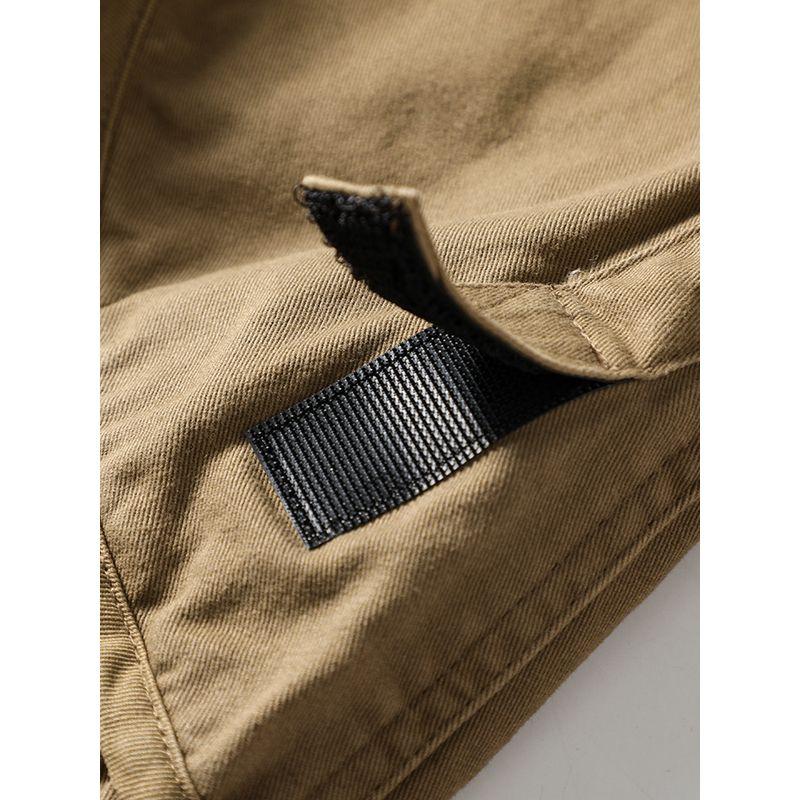 American vintage Cotton Heavy Cargo Pants Trendy Brand Men's Autumn and Winter Trousers Ankle-Tied Pants Foreign Trade Men's Casual Pants