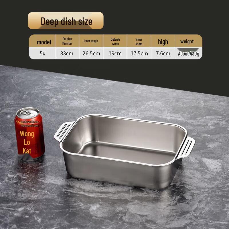 Stainless Steel Rectangular Roasting & Serving Tray