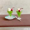 1/2 Stück Getränke-Eisbecher Cocktailglas Modell Rollenspiel Kleines Essen Passend Spielhaus Spielzeug Puppenzubehör Puppenhaus Miniatur