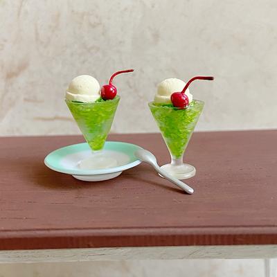 Drink 1/2Pcs Ice Cream Cups Cocktail Glass Model Pretend Play Mini Food Fit Play House Toy Doll Accessories Dollhouse Miniature