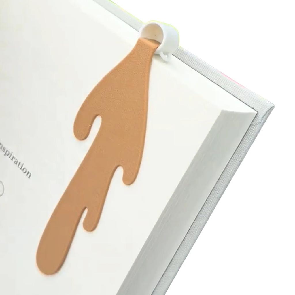 Funny Spilled Coffee Bookmark Corner Marker Gift for Kid Students Reading Bookmarks