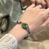 Vintage Retro Beaded Bracelet New Chinese Style Green  Bangle  Holiday Gifting