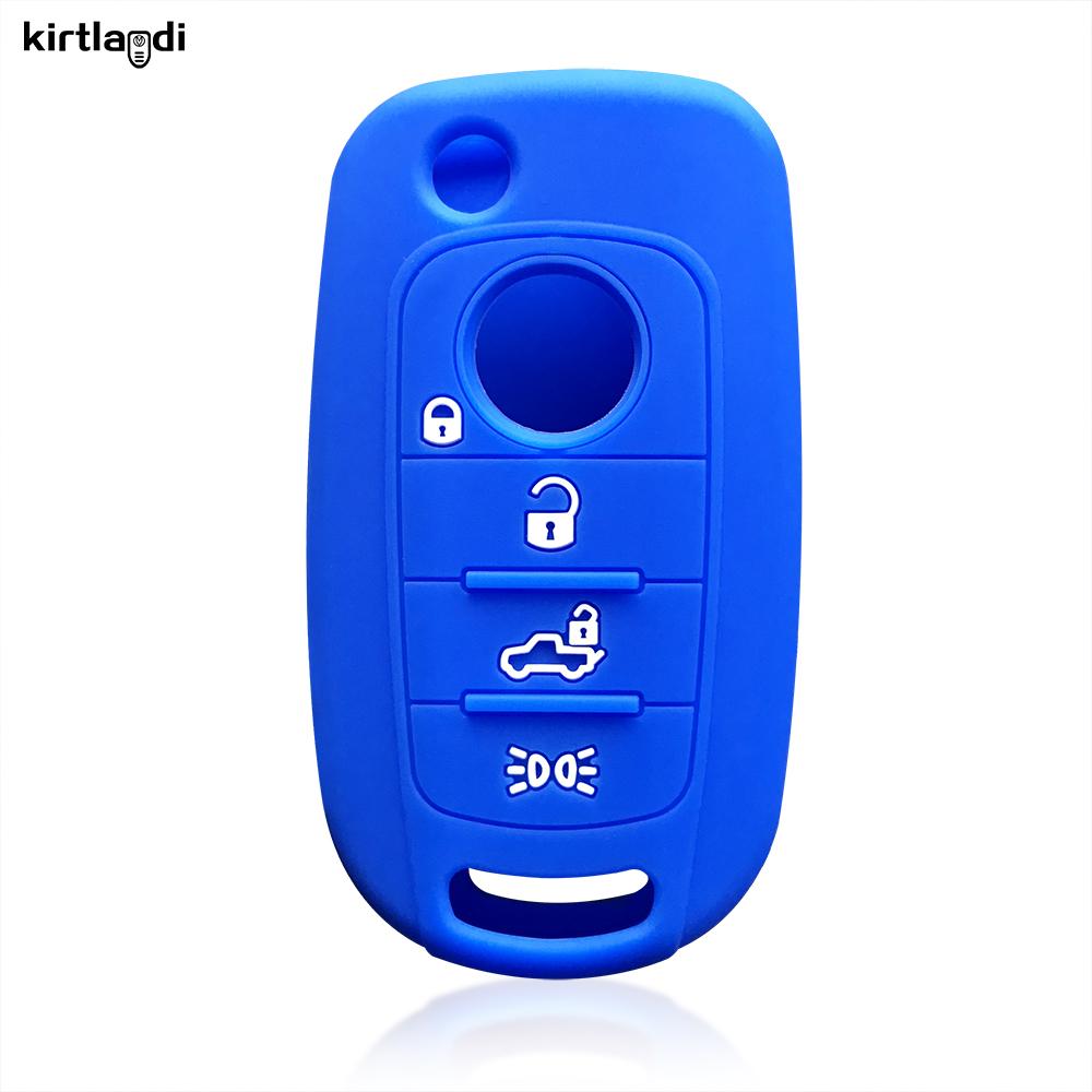 Silikonhülle Schlüsseletui Autoschlüsselhalter Schlüsselanhänger Für Fiat Tipo Toro Freedom 500X Doblo Argo Nuovo Grazie Fernbedienungsschale 3/4 Tasten