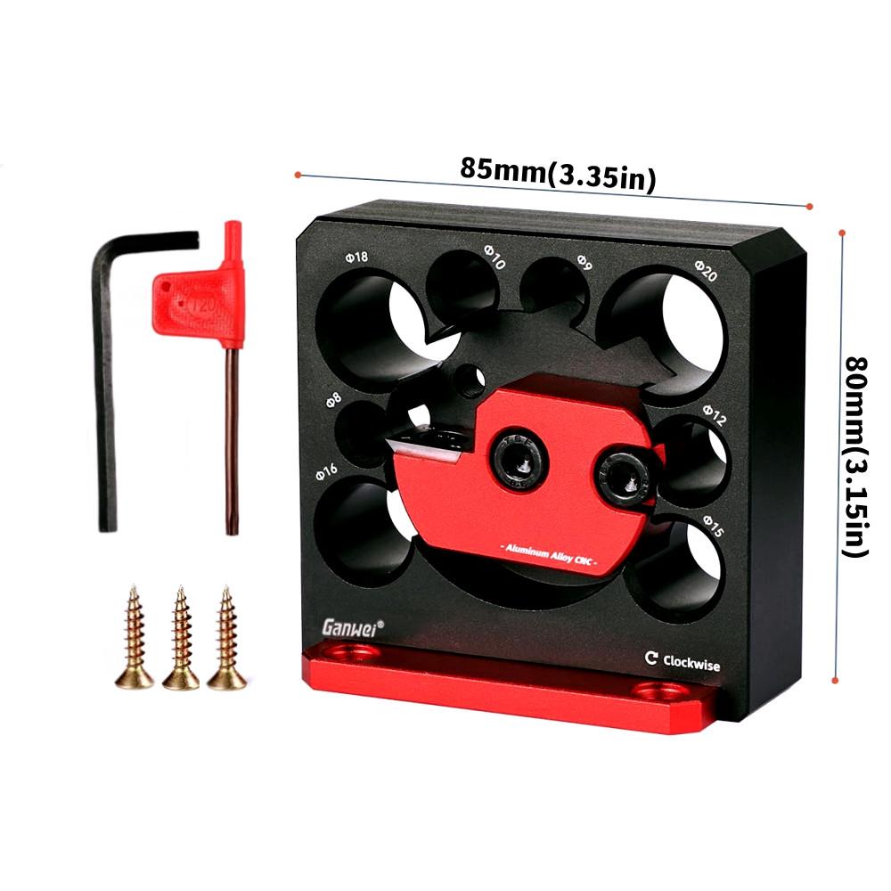 Adjustable Electric Drill Milling Dowel Round Rod Tool Dowel Maker Jig with 8/9/10/12/15/16/18/20mm Holes Wood Sticks Maker