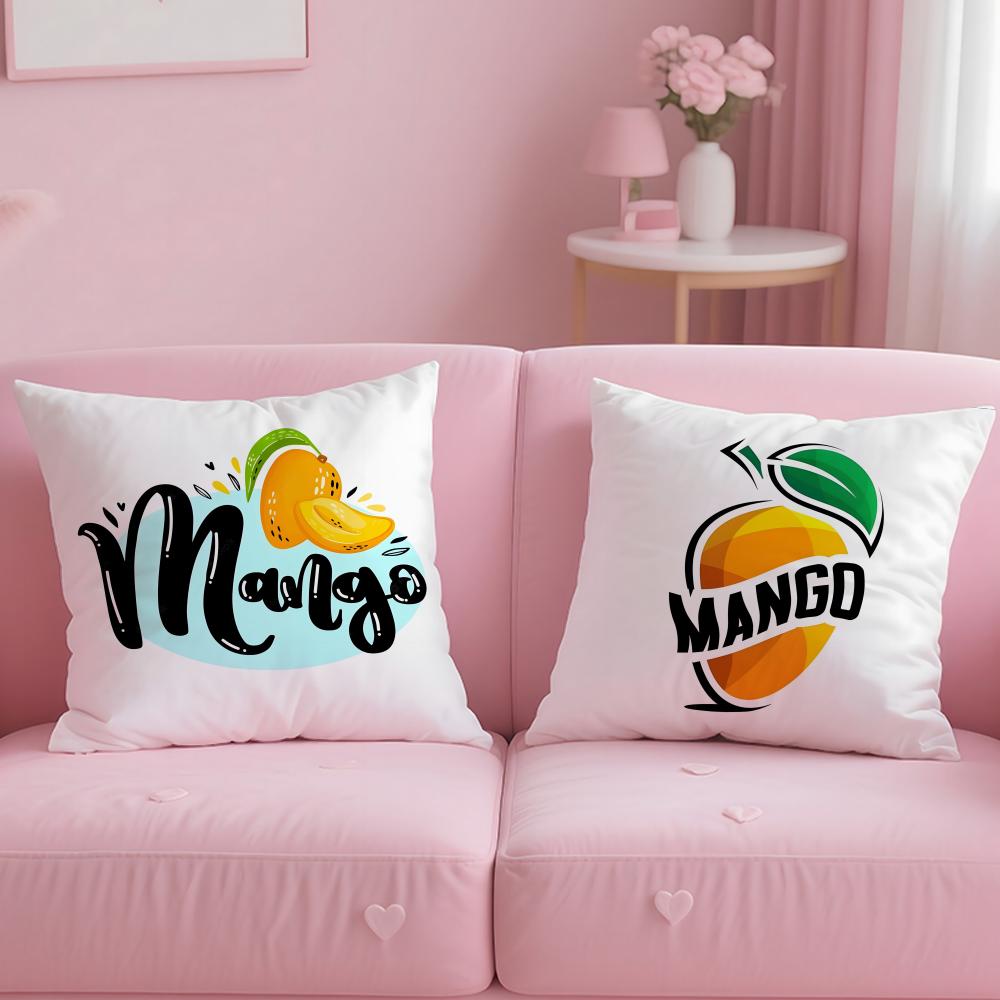 Classic Fashion Brand Mango Cushion Cover Soft EasyWash Pillow Case Versatile for Couch Bed Travel and Office