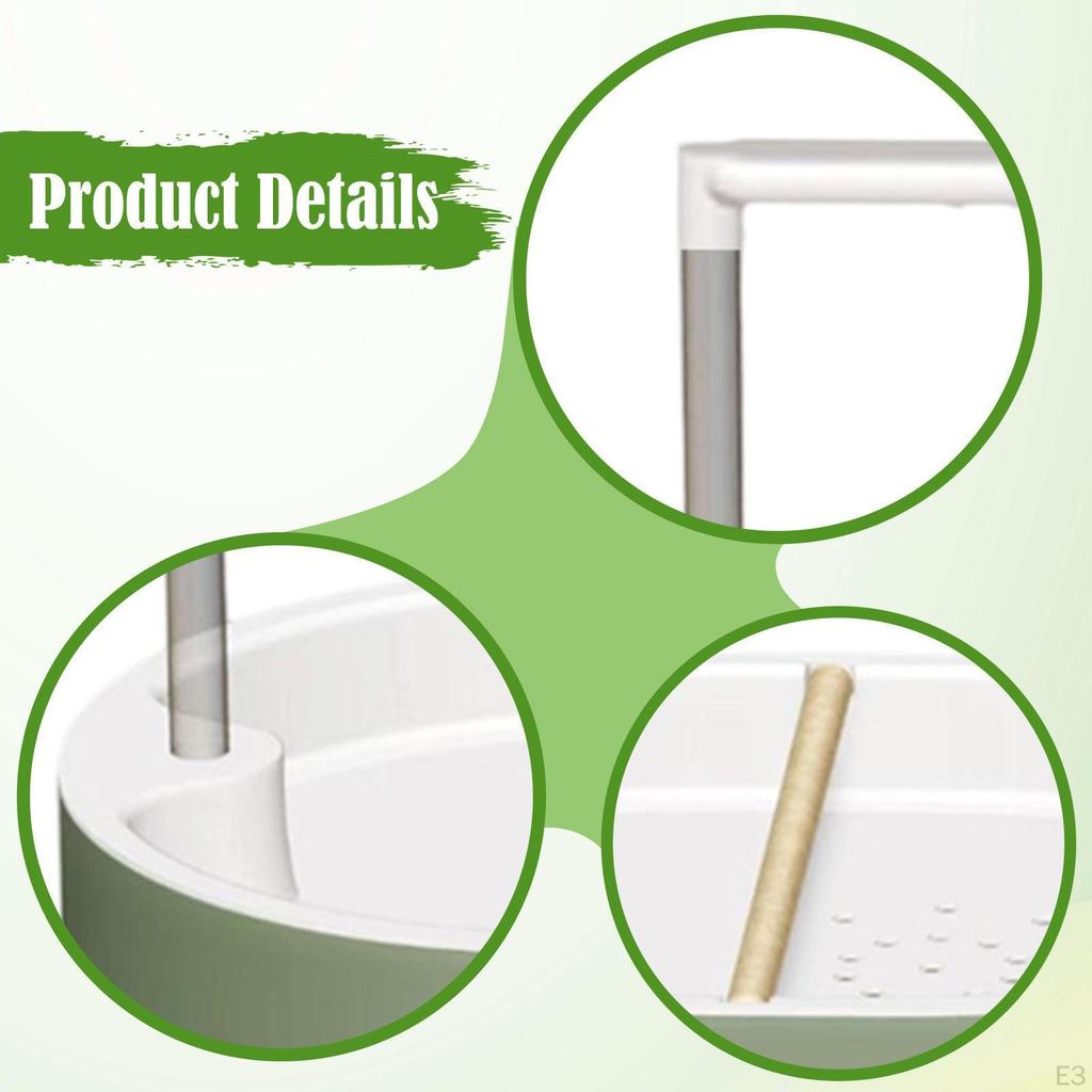 Automatic Bird Bath for Parrots, Indoor Use, Compact, Suitable Grey Medium-sized