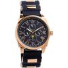Watch Moon Phase Multi-Calendar 5ATM Waterproof Business Formal Men's Rubber Strap Limited Model Blue Pink Gold