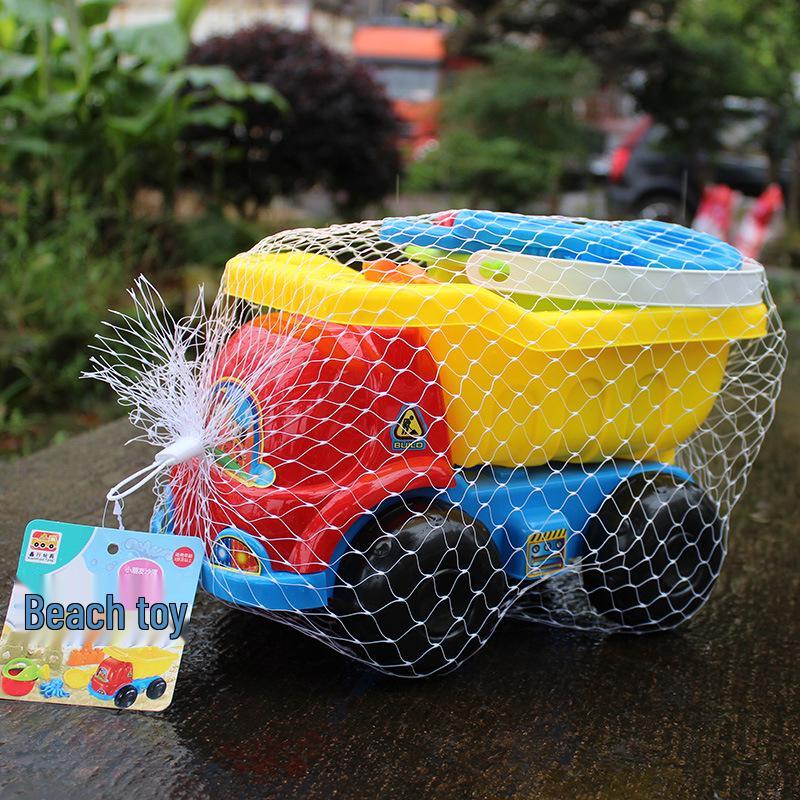 Popular Large Plastic Beach Toy Car Sandglass Set for Kids - Perfect for Sand and Water Play, Bath Time, and Recreation.