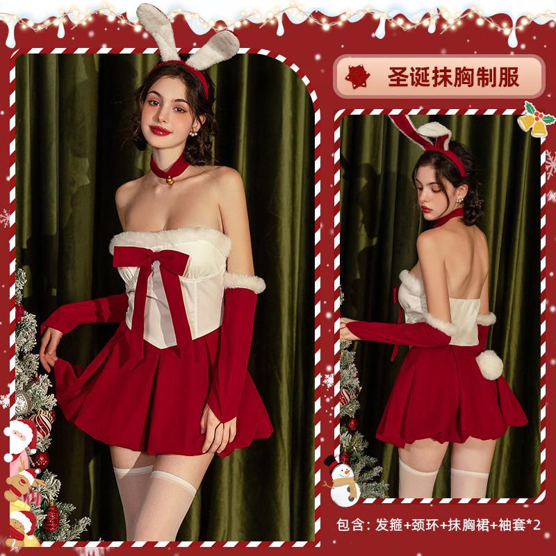 

Рождественское платье бархатное платье-труба платье-юбка платье-кролик Рождественское платье праздничный костюм M