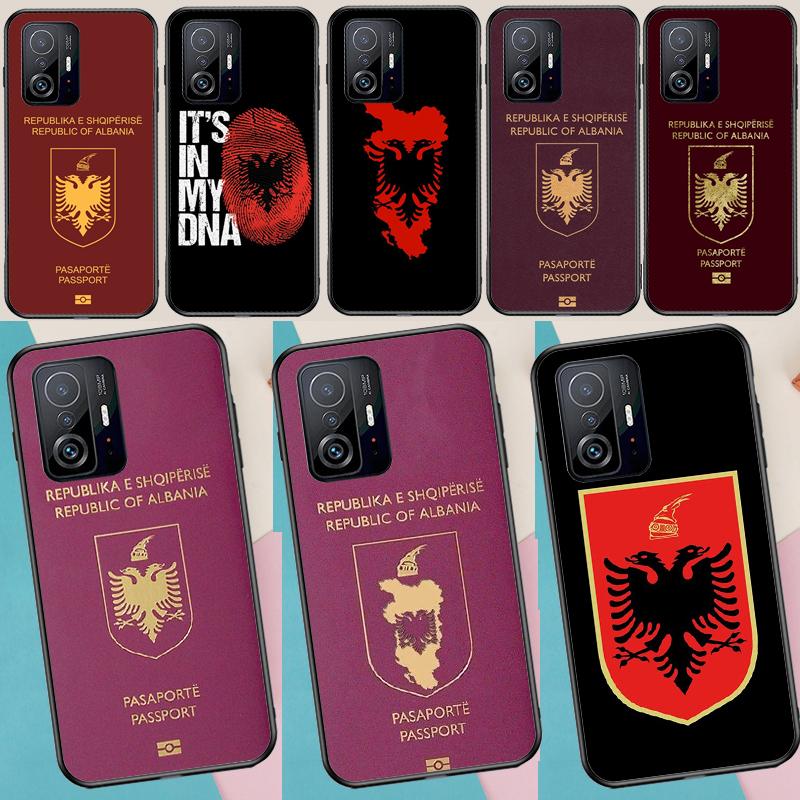 Albania Passport Case For Xiaomi 14 Ultra 15 13 11T 12T 13T 14T Pro POCO X7 Pro X3 X5 X6 M6 F5 F6 Pro Cover