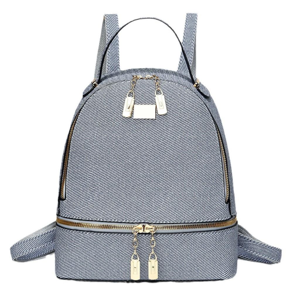 Stylish Macaron Color Canvas Backpack With Large Capacity For Travel And School Use