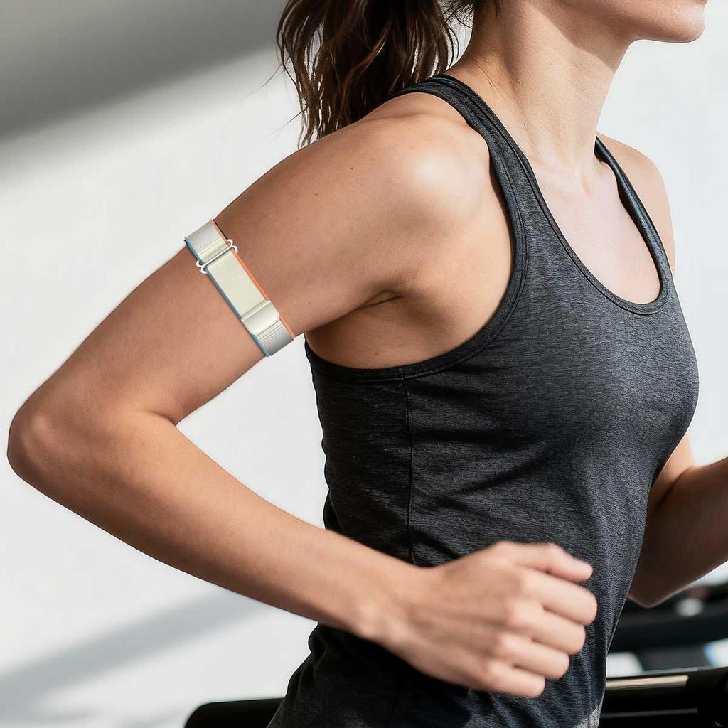 Cinturino Sportivo in Nylon da 40mm per Amazfit Helio Cinturino Cinturino Fitness Tracker Cinturino per Bicipite Braccialetto Regolabile Cinturino di Ricambio per Polso