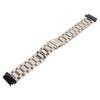 Watch Band Replacement Stainless Steel Dual Buckle 24mm for Garmin Fenix 7S 6S 5S Silver