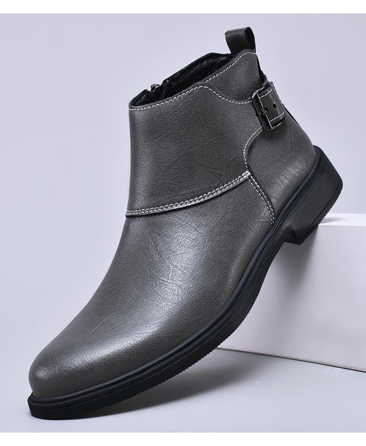 Herren-Martinstiefel aus echtem Leder – große Größen 45–48, seitlicher Reißverschluss, Chelsea- und kurze weiße Varianten für Herbst und Winter