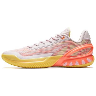 Zap 3 Cushioning, Wear Resistant Low Top Front Fork Carbon Plate Basketball Shoes Men's Pink Orange Sneakers 912531110Q-7