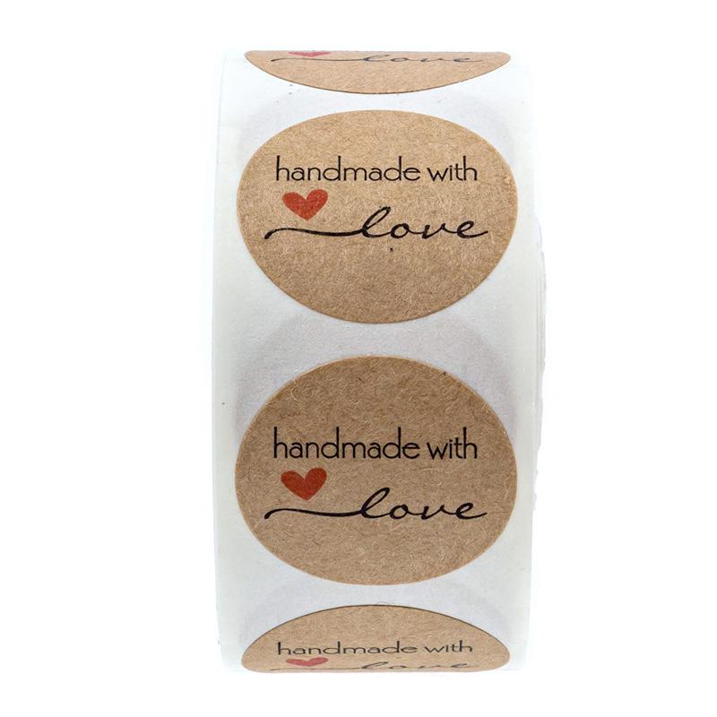 Cowhide Thank You Barcode Stickers: Handmade Round Self-Adhesive Labels for Baking Customization