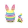 Surprise Opening Easter Egg with Bunny Inside 3D Printed Pastel Rabbit Figurine Set, Miniature Collectible Decor for Kids Gift