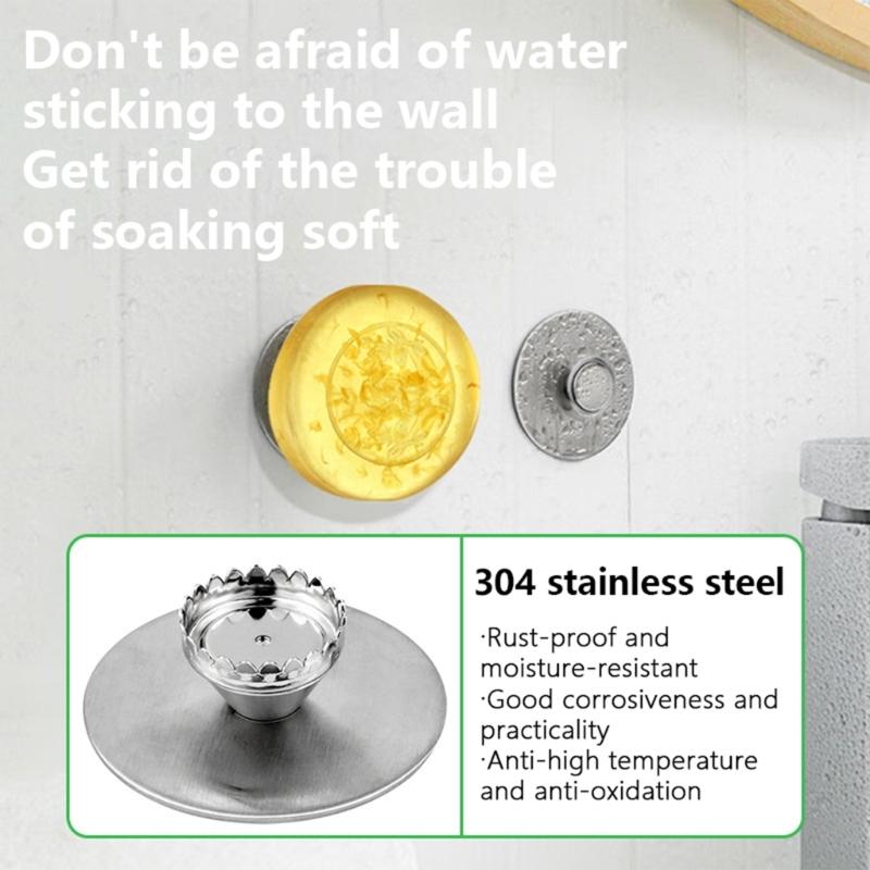 Samoodvodňovací magnetický držák na mýdlo nerezavějící stojan na mýdlo nechá mýdlo uschnout a vydrží déle do koupelny a kuchyně ocel