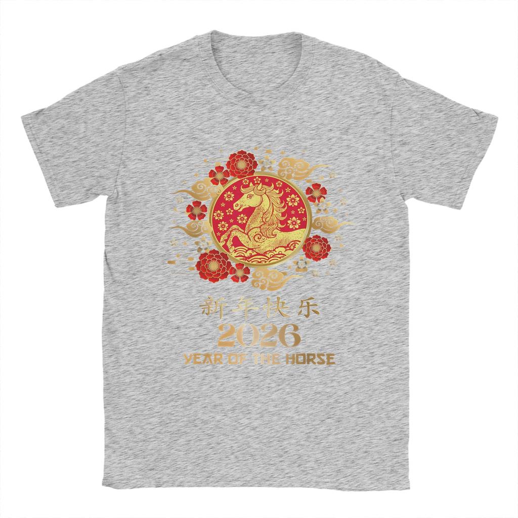Zodiac Sign Year Of The Horse T Shirt Summer  Hipster TShirts Mens 100 Cotton Crewneck Plus Size Tees Short Sleeves Tshirt