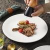 Rock Pattern Ceramic Plate – Stylish Western Dish for Steak and Pasta