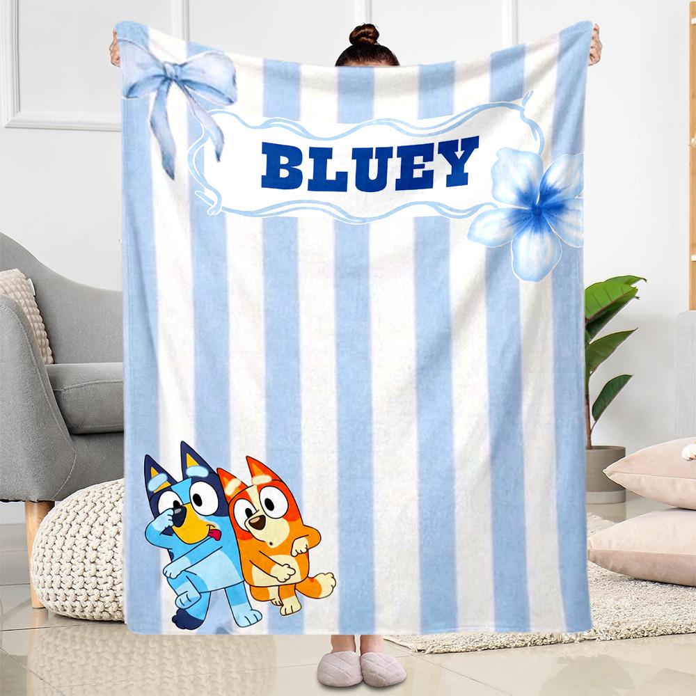 Merry Bluey Christmas! Blanket Comfortable Suitable for Sofa Office Chair Office All-Season Use Warmthful Decor