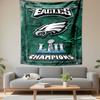 Philadelphia Eagles Tapestry Wall Hanging, Super Bowl Champion Logo Poster, Sports Wall Decor for Bedroom Living Room Dorm
